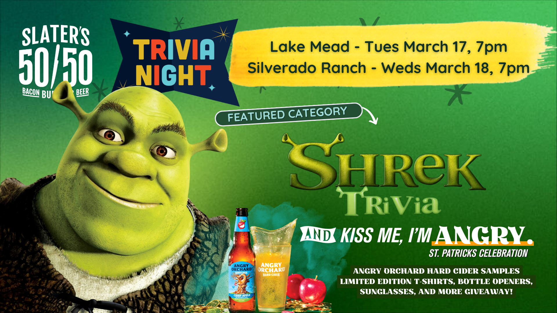 Shrek Trivia + Angry Orchard Collab