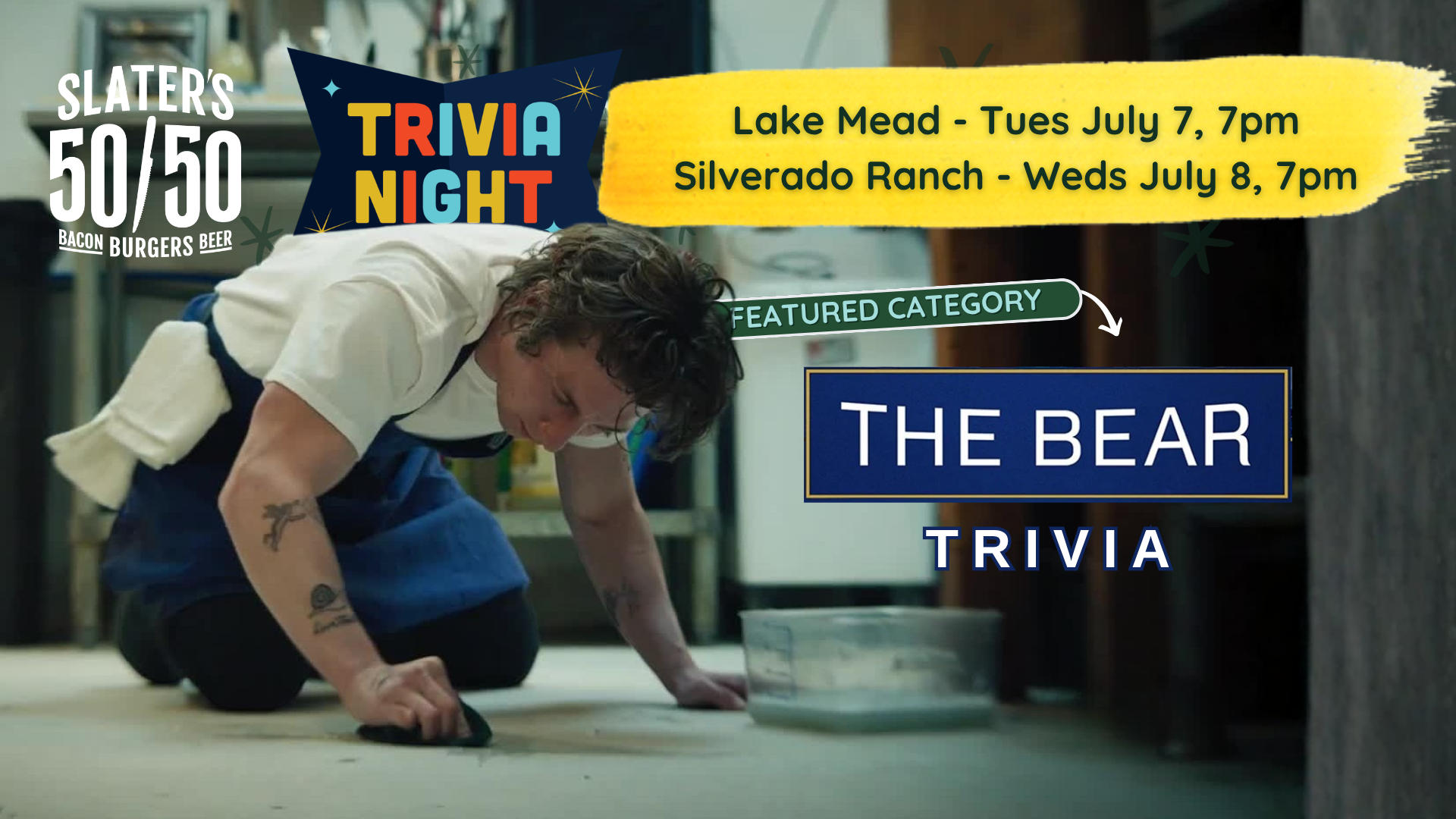 The Bear Trivia Night at Slater’s 50/50 Las Vegas